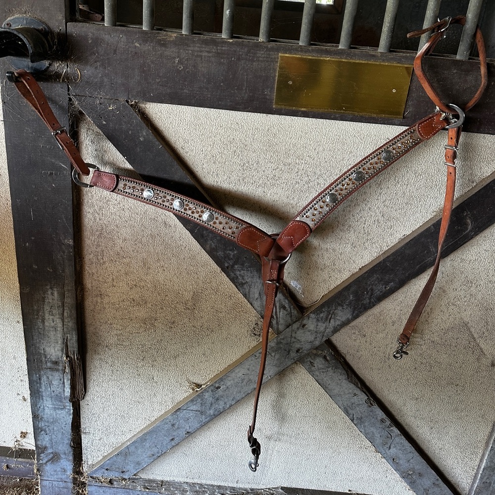 Brown Leather Horse Breast Collar